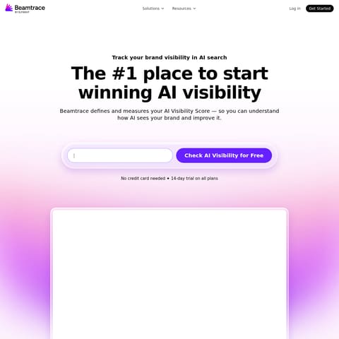 Beamtrace.com product interface preview