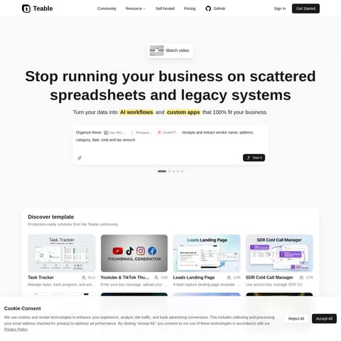 Teable 3.0 product interface preview