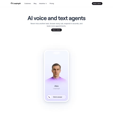 Leaping AI product interface preview