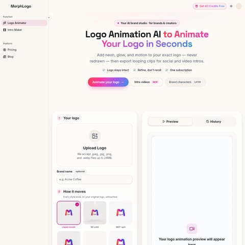 MorphLogo product interface preview
