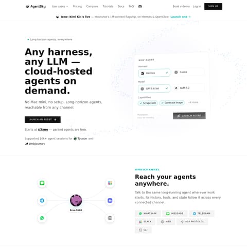 AgentSky product interface preview