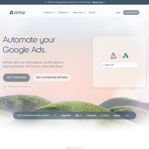 Airtop for Google Ads Automation product interface preview