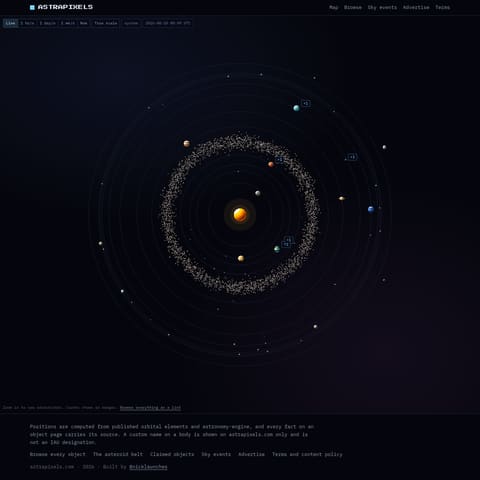 AstraPixels product interface preview