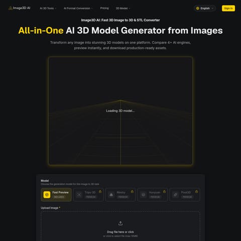 Image3D AI product interface preview