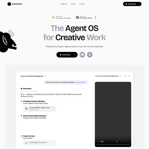 Omniwork product interface preview