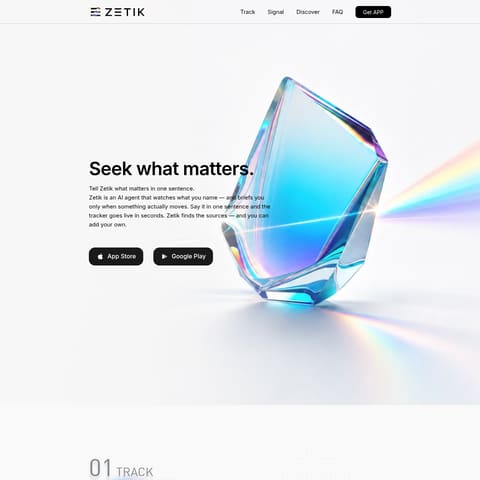 Zetik product interface preview