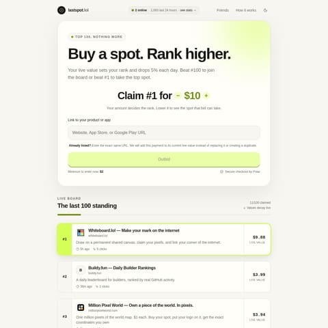 LastSpot product interface preview