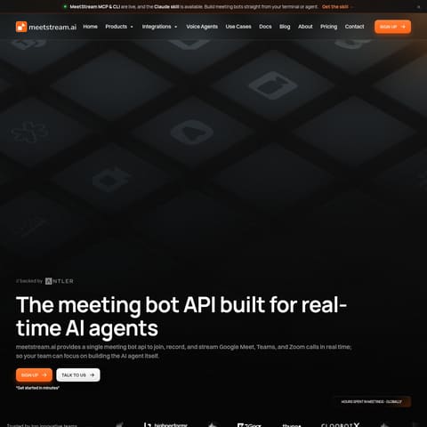 MeetStream AI product interface preview