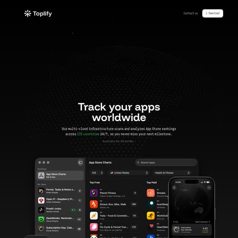 Toplify product interface preview
