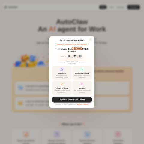 AutoClaw product interface preview