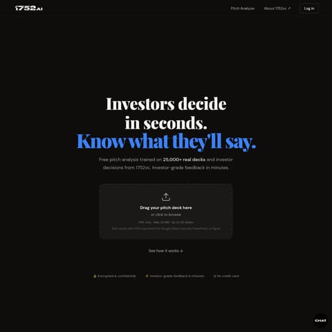 1752vc Pitch Deck Analyzer product interface preview