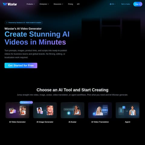 Wizstar AI product interface preview