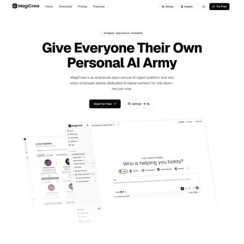 MagiCrew product interface preview
