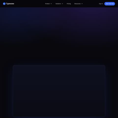 Typewise Nova product interface preview
