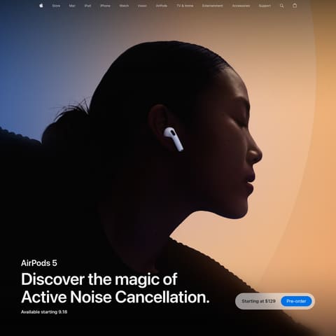 AirPods 5 product interface preview