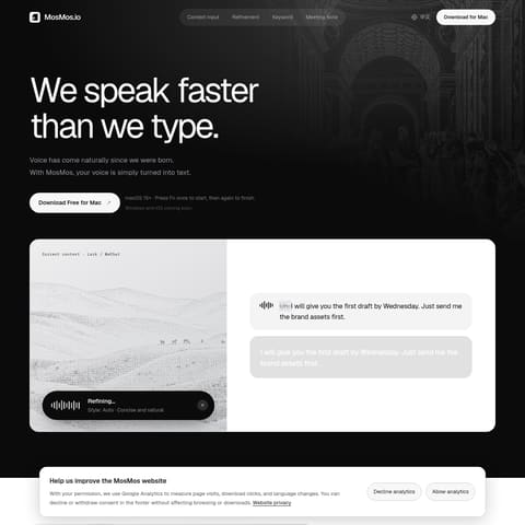 MosMos product interface preview