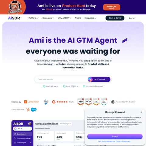 Ami AI product interface preview