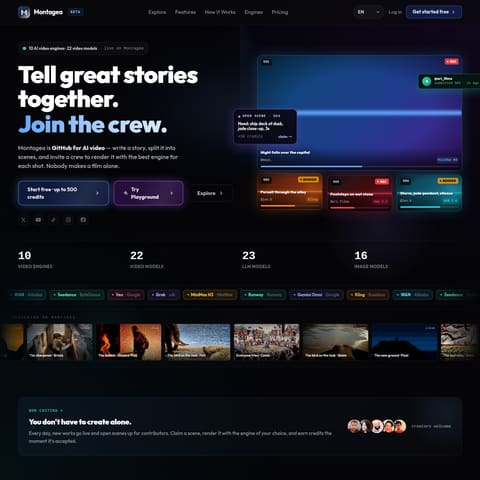 Montagea product interface preview
