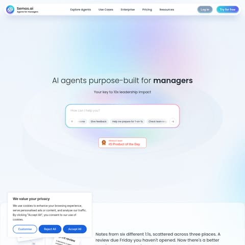 Semos.ai Manager Agents product interface preview