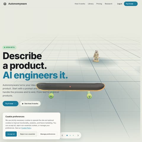 Autonomyware product interface preview