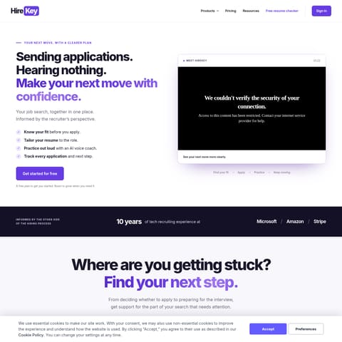 HireKey product interface preview