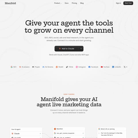 Manifold MCP product interface preview