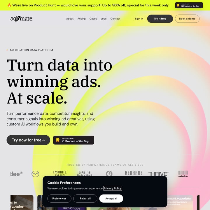 Adomate Verkoop en Marketing AI tool screenshot