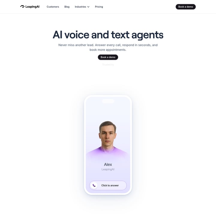 Leaping AI Verkoop en Marketing AI tool screenshot