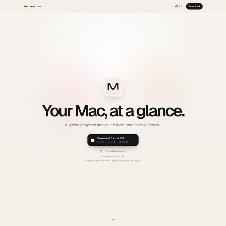mectrics Code en IT AI tool screenshot