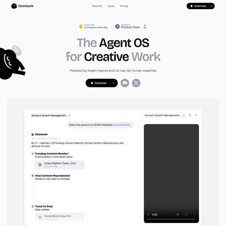 Omniwork Organization & Automation AI tool screenshot