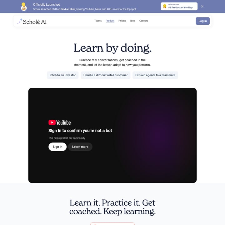 Scholé Scenarios Education AI tool screenshot