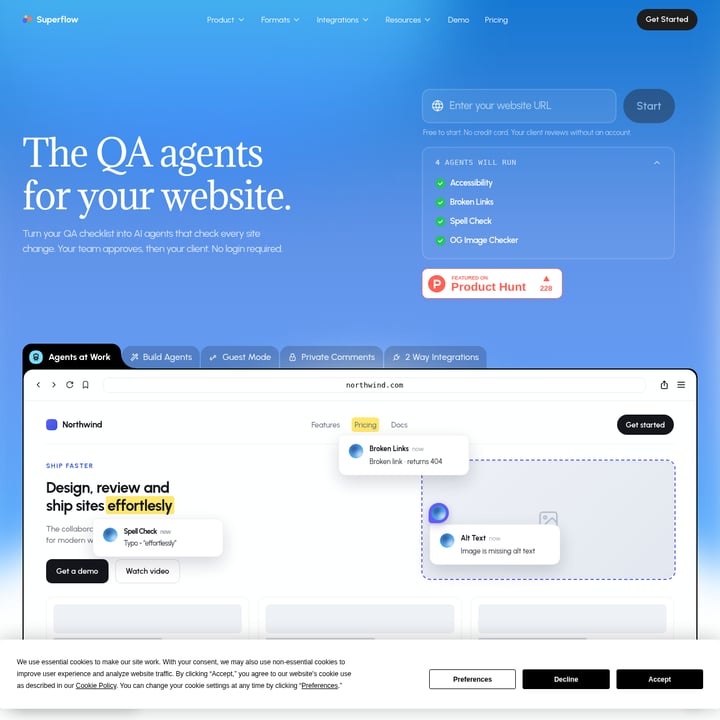 Superflow AI Web Design AI tool screenshot