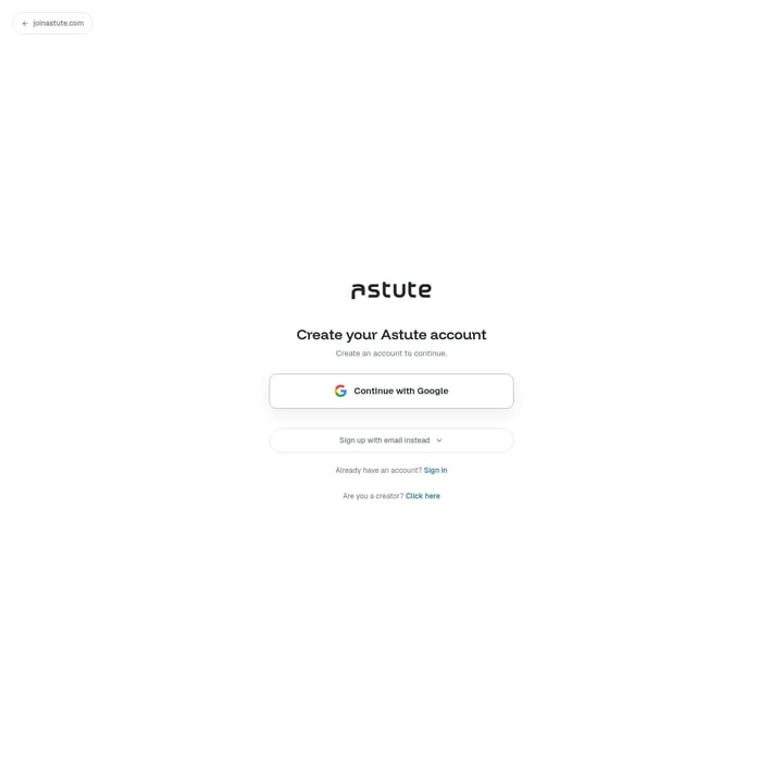 Astute Organization & Automation AI tool screenshot