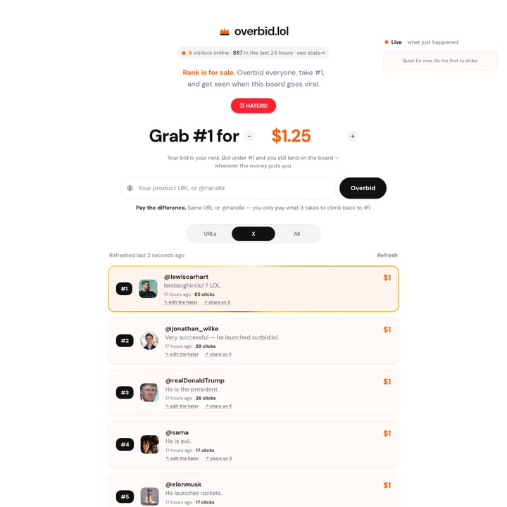 Overbid Bid AI tool screenshot