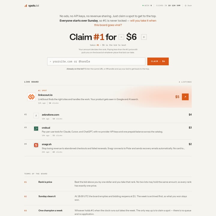 Spots Bid AI tool screenshot