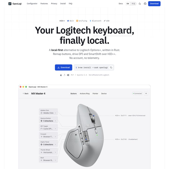 OpenLogi Code & IT AI tool screenshot