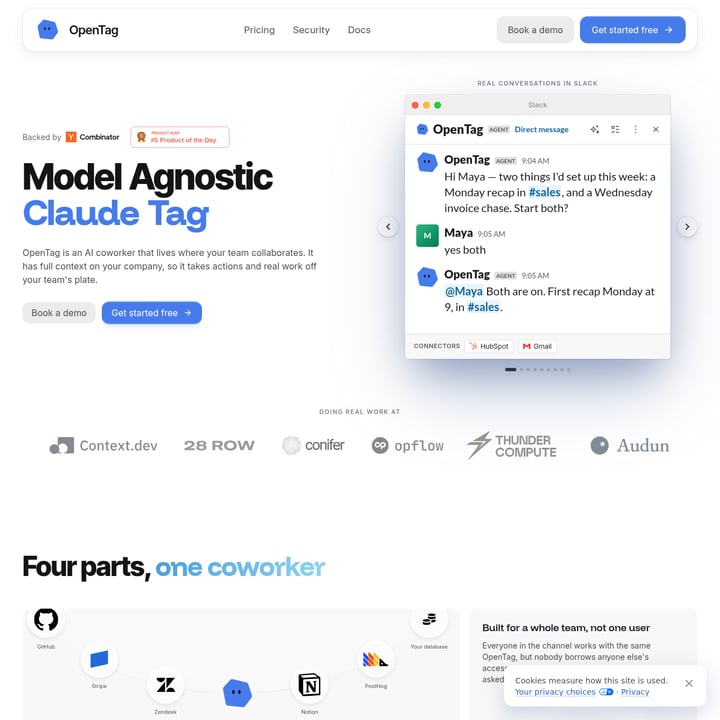 OpenTag Organization & Automation AI tool screenshot