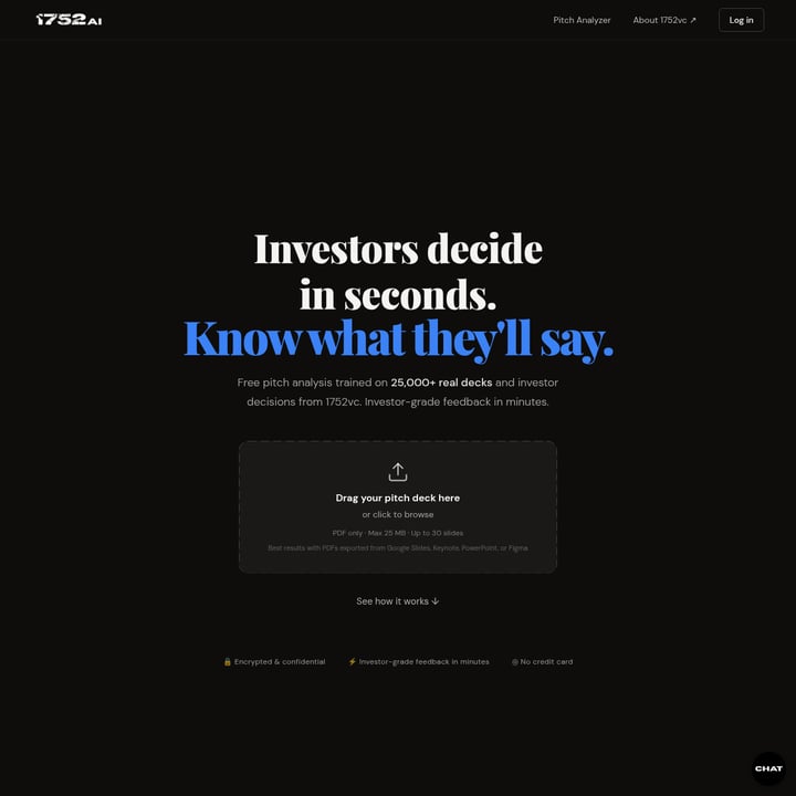 1752vc Pitch Deck Analyzer Slides & Presentations AI tool screenshot