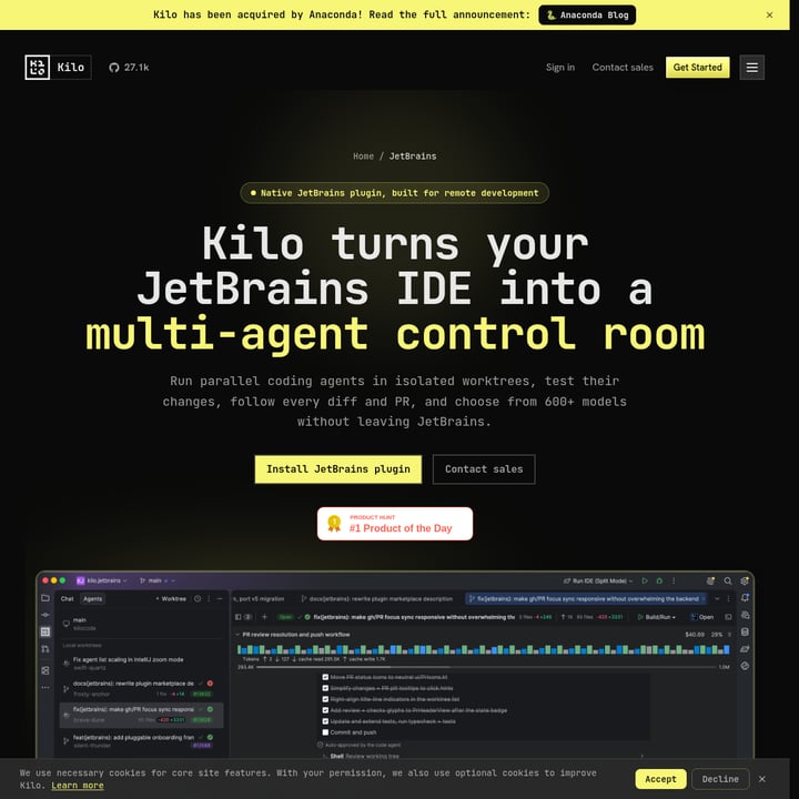 Kilo Code for JetBrains Code & IT AI tool screenshot
