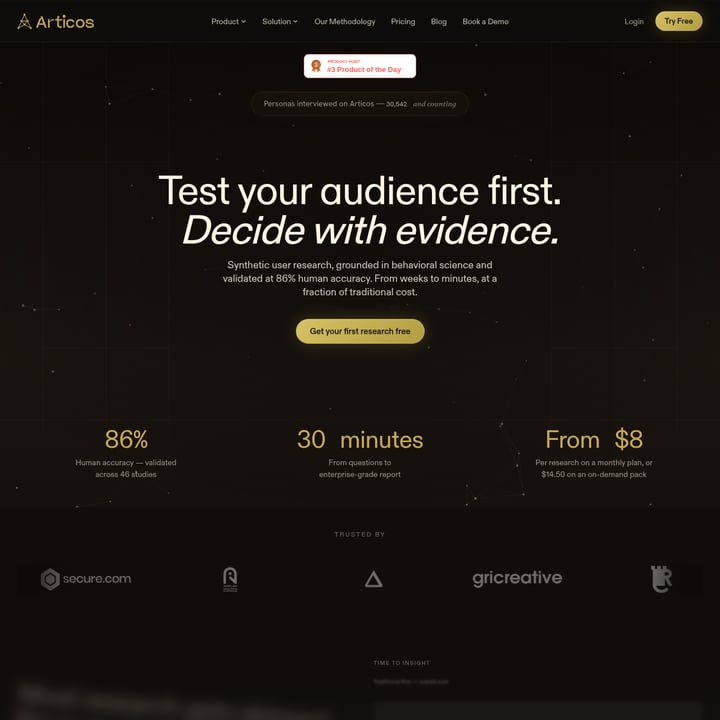 Articos Research Assistant AI tool screenshot