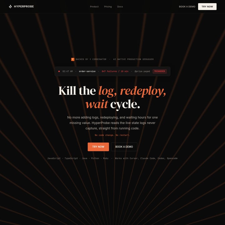 Hyperprobe Code & IT AI tool screenshot