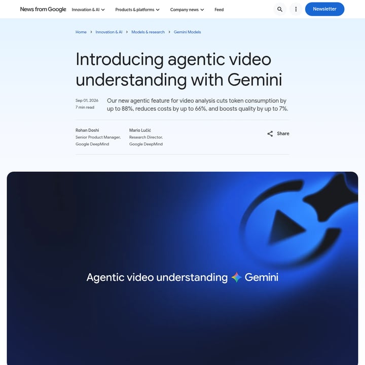 Agentic Video Understanding in Gemini Video AI tool screenshot