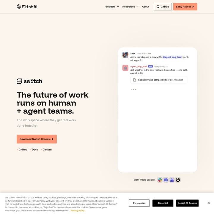 Switch Productivity AI tool screenshot