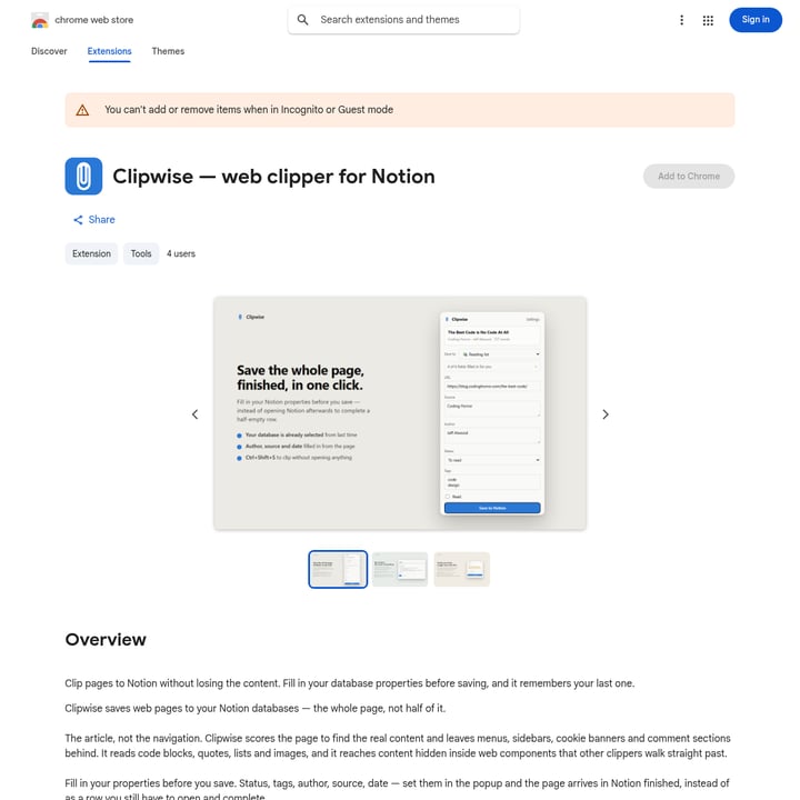 Clipwise  Productivity AI tool screenshot