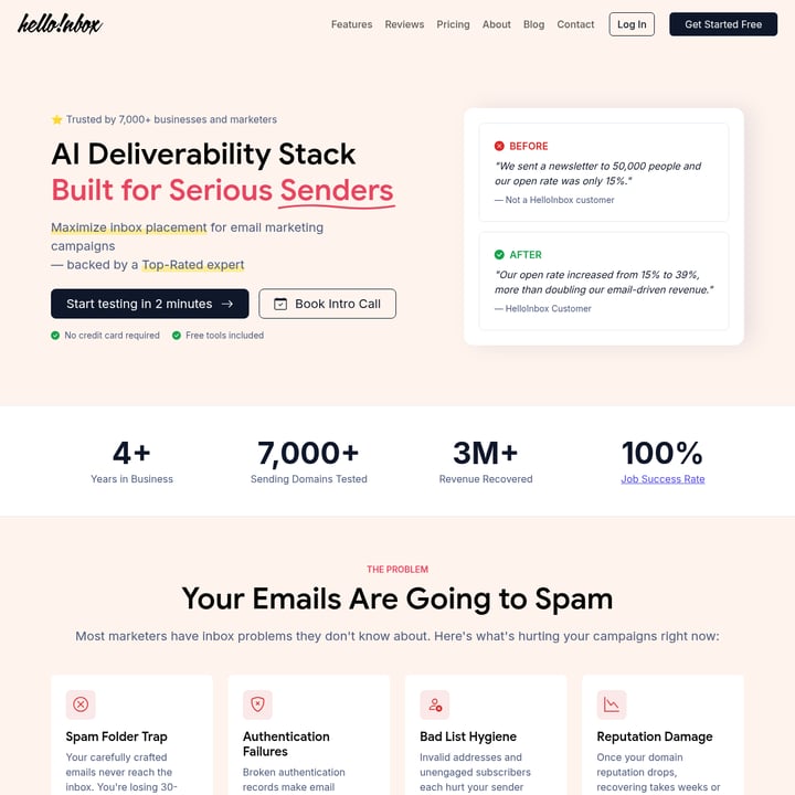 Hello Inbox Продажи и Маркетинг AI tool screenshot