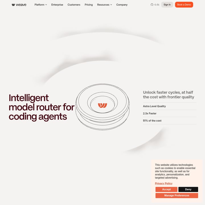 Weave Router 2.0 Code & IT AI tool screenshot