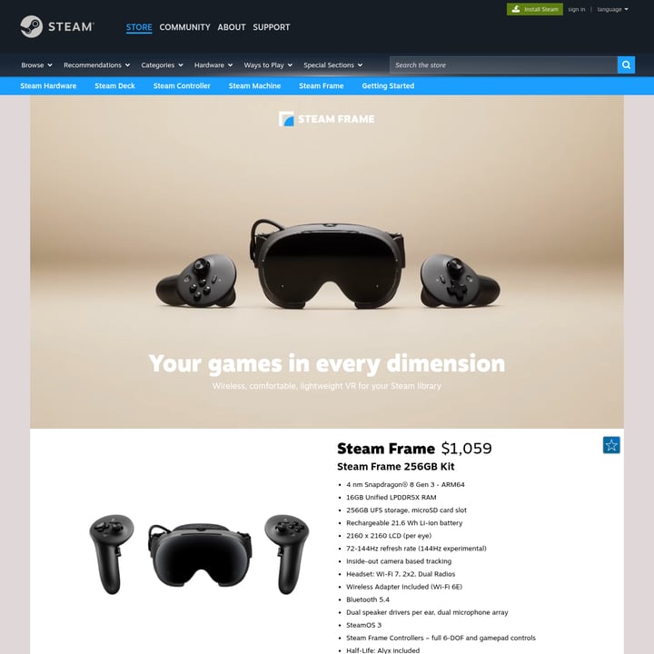 Steam Frame Gaming AI tool screenshot