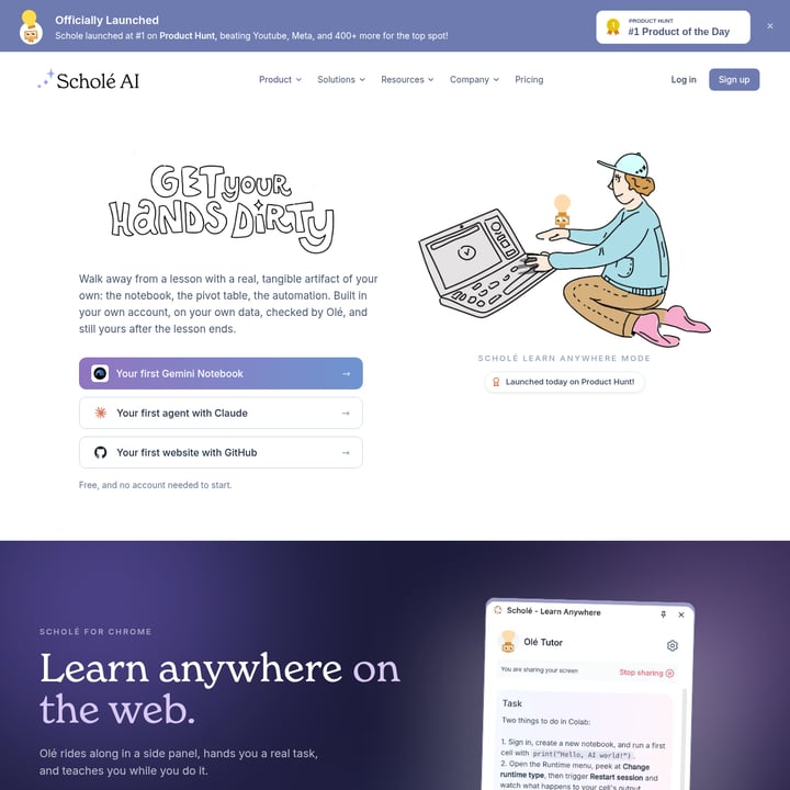 Scholé Learn by Building Образование AI tool screenshot