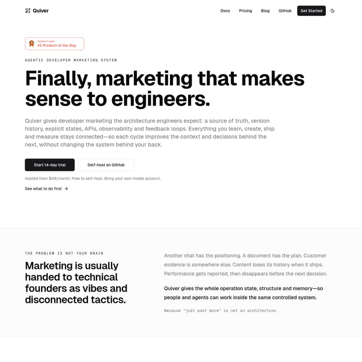 Quiver GTM Sales & Marketing AI tool screenshot