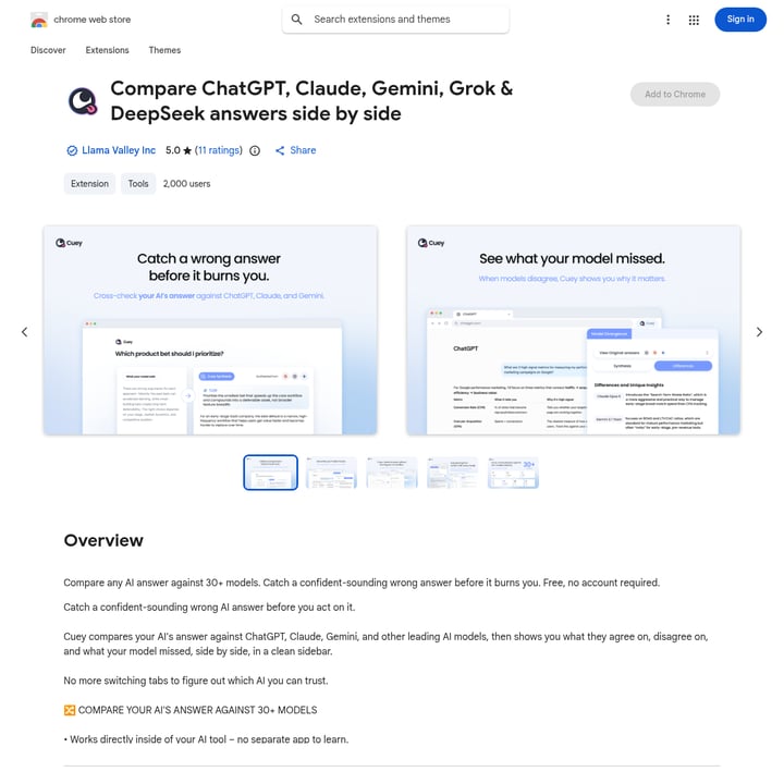 Cuey Plugins & Extensions AI tool screenshot